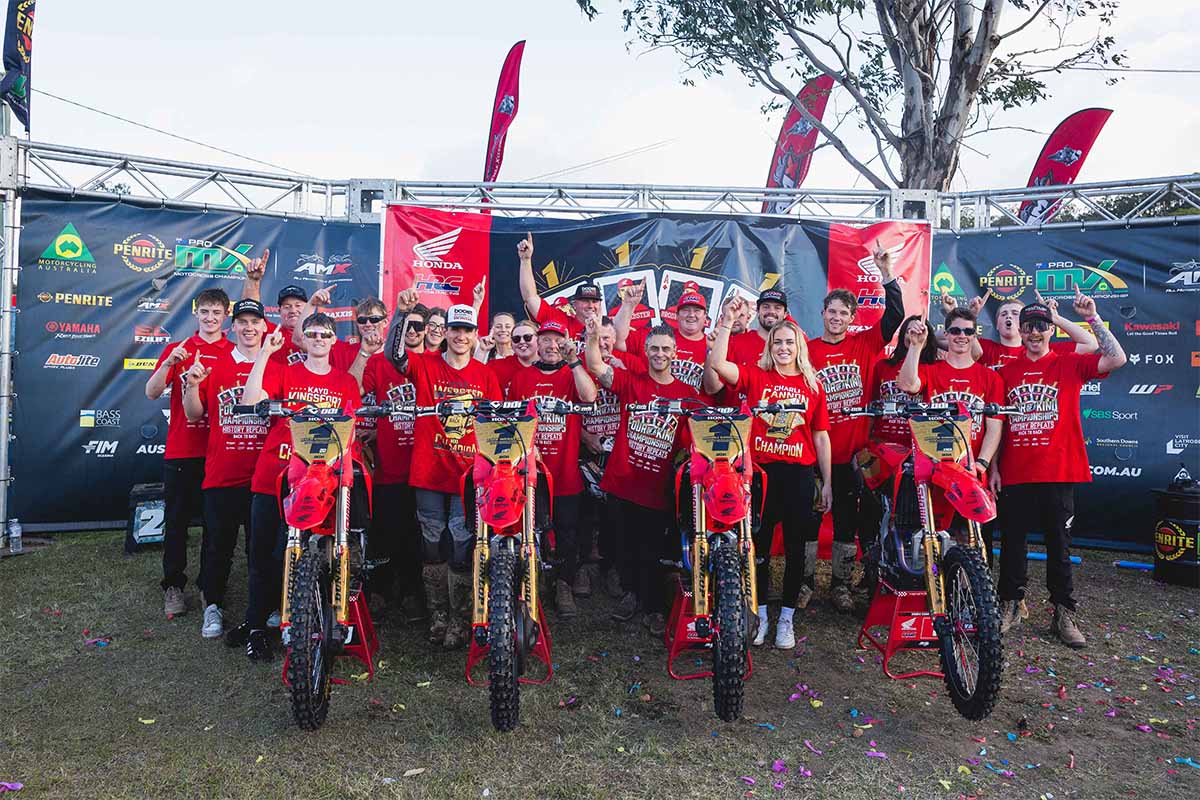 Honda Australia Makes History Again, Sweeps All Four Motocross Championships for Second Year in a Row!